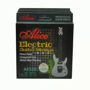 5Sets Alice Electric Guitar Strings Hexagonal Core Nickel Alloy Winding AE530L - Picture 1 of 5