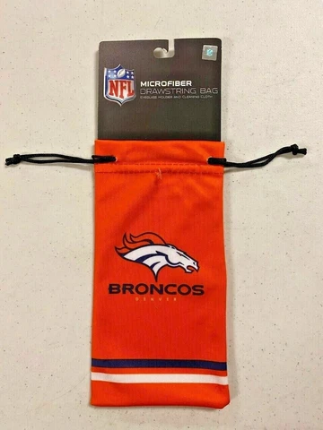 Denver Broncos NFL Sunglass Eye Glass Drawstring Carry Bag Microfiber Case Cover