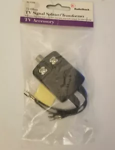 Radio Shack 75-Ohm Coax TV Signal Transformer/Splitter 150-1139 New - Picture 1 of 5