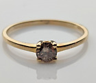 9ct Yellow Gold Ring Diamond UK Ring Size O With Gemporia Certificate