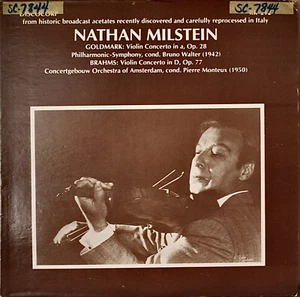 NATHAN MILSTEIN Plays Goldmark & Brahms-M1983LP from broadcast acetates - Picture 1 of 1