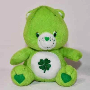 2004 Care Bears Good Luck Bear 13" NAMCO Jakks Pacific Green Irish Shamrock 0423 - Picture 1 of 5
