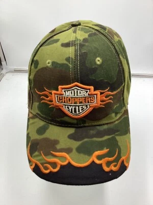 Choppers Motor Cycles Camo Adjustable Cotton Blend Baseball Cap H4 - Image 1 of 4