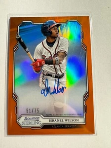 K135,343 - 2019 Bowman Sterling Prospect Auto Orange #BSPAIW Isranel Wilson #/75 - Picture 1 of 1