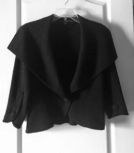 Fever Women’s Black One Button Stretch Jacket Size Small 3/4 Sleeves - Picture 1 of 7