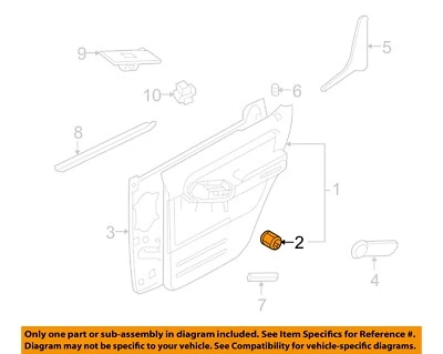 FORD OEM 06-07 Explorer Sport Trac Interior Trim-Handle, Inside 6L2Z78266B41BB - Image 1 of 2