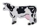 Milk Cow Black and White Embroidered Iron / Sew On Patch 3.5" x 2.25"