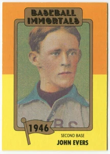 1980 Baseball Immortals #42 Johnny Evers Chicago Cubs - Picture 1 of 2