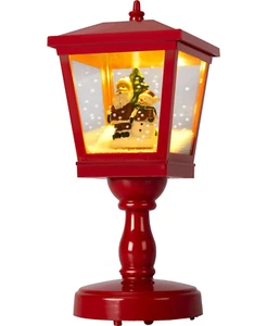 Lanterna Natalizia Babbo Natale Luci Led Effetto Neve Luminosa Musicale Addobbi - Foto 1 di 1