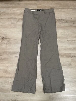 Club Monaco Trouser Pants Womens Size 8 Flare Leg Wool Dress Slacks Lined Khaki - Image 1 of 4
