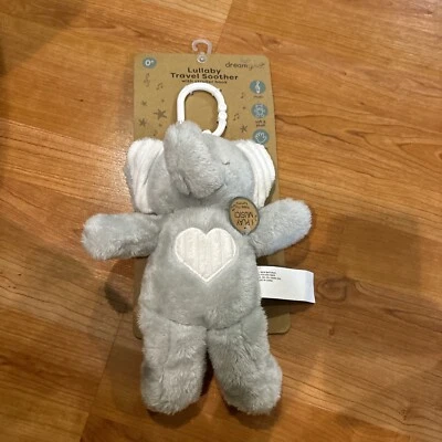 Dreamgro Light & Lullaby Gray Elephant Baby Sleep Soother plush Toy I Play Music - Image 1 of 4