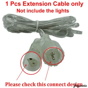 Power Extension Connector Cable 1-3M For LED Meteor Shower Garden Falling Lights - Picture 1 of 4