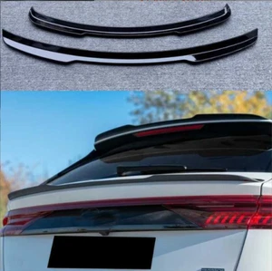 Glossy Black Rear Roof+Middle Spoiler Trunk Wing Fits Audi Q8 SQ8 2019-2024 2026 - Picture 1 of 5