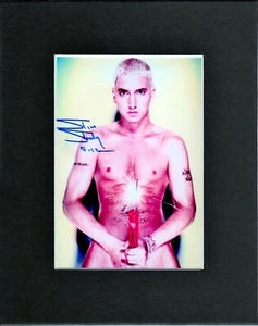 EMINEM,  CUSTOM 8 by 10 MATTED REPRINT PHOTO & AUTOGRAPH   ( PHOTO IS 5 X 7) - Picture 1 of 1