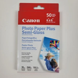 Canon Photo Paper Plus Semi-Gloss 4x6” - 50 Sheets NEW - Picture 1 of 3