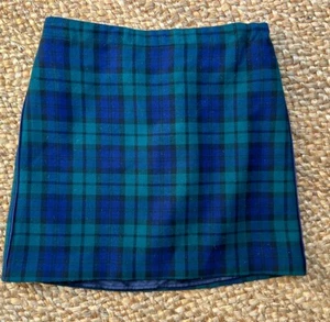 Vineyard Vines Girls Size 14 Green Blackwatch Plaid Wool Skirt Holiday - Picture 1 of 5
