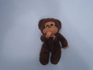 VTG 9" Pussy Cat Toy Co. Rubber Face Monkey Plush Brown Thumb Sucking - Picture 1 of 6