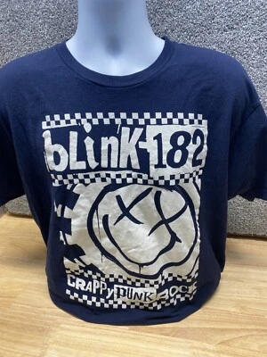 BLINK 182 Tour T-Shirt 2024 Crappy Punk Rock T-Shirt Navy Blue Size XL Band - Image 1 of 4