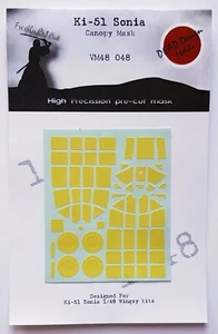 Mitsubishi Ki-51 Sonia Canopy Mask for 1/48 Wingsy Kits DEAD Design VM48048  - Picture 1 of 5