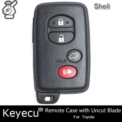 Smart Remote Key Case Shell Fob 4 Button for 2007-2014 Toyota Highlander Venza Foto 1 de 4