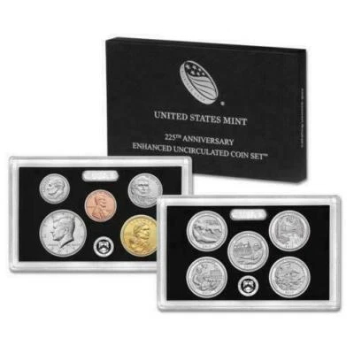 2017 S 225TH ANNIVERSARY ENHANCED UNCIRCULATED 10 COIN SET 17XC CENT - QUARTERS - Image 1 of 3