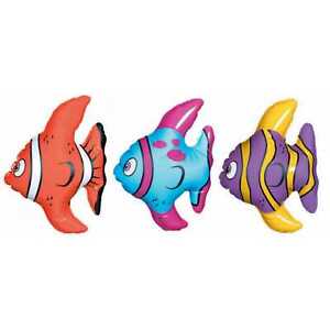 Inflatable Blow Up Tropical Fish 3 Pack Sea Ocean Party Supplies Decorations