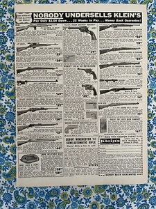 Vintage 1961 Klein’s Sporting Goods Print Ad Ruger Bearcat German Mauser Ad - Bild 1 von 7