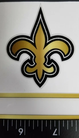 New Orleans Saints Chrome Look Mini football helmet decals set Cover
