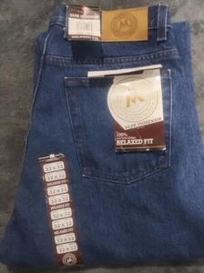Member's Mark Men's Jeans Relaxed Fit Dark Stonewash Denim 32 x 32 - Picture 1 of 2