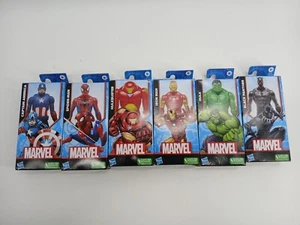 (Lot Of 6) Marvel 6" Figures Cap Amrica Hulkbster Spidermn Blck Panth Hulk Iron* - Picture 1 of 6