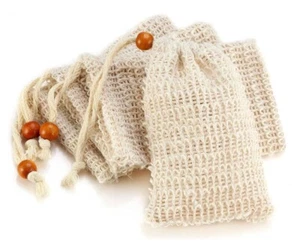 Exfoliating Loofah Pouch - Natural Sisal Shower Bath Foam Mesh Soap Bag - 10 PCs - Picture 1 of 3