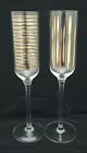 Set Of 2 Crofton Copas De Champan Champagne Flutes Gold Accents 10 Mcm