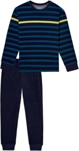 Pijama Schiesser 181999 de rizo a rayas con rizo niño azul - Imagen 1 de 2