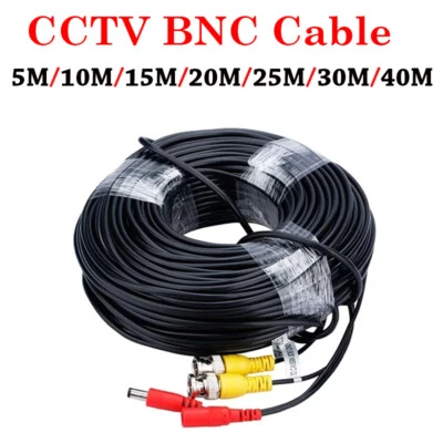 BNC DC POWER CAMERA EXTENSION CABLE CCTV SECURITY CAMERA DVR VIDEO RECORD LEAD - Image 1 of 4