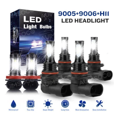 Luces LED Para For 2006-2012 Honda Accord faro + bombillas de luz antiniebla - Image 1 of 4
