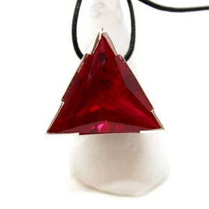 Pendant Silver With Zircon Cubic - Red - Picture 1 of 1