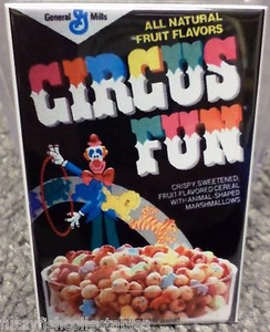 Circus Fun Vintage Cereal Box 2" x 3" Refrigerator or Locker MAGNET - Picture 1 of 3