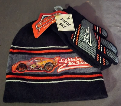 Disney Raro Coches 2 Rayo McQueen Niños Sombrero y Guante Conjunto Nuevo con Etiquetas Foto 1 de 4