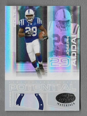 JOSEPH ADDAI 2007 LEAF CERTIFIED SP INSERT CARD #CP-6 009/500 COLTS - Image 1 of 2
