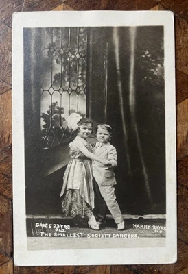 Circus Freak Side Show Smallest Society Dancers Harry Earles Photo Postcard RPPC - Image 1 of 4