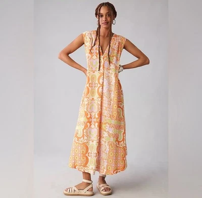 Vestido túnica Anthropologie Maeve estilo caftán - mediano cuello en V Foto 1 de 3