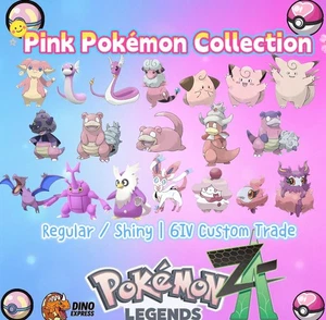 Pink Pokemon Collection🔥Pokemon Legends ZA Z-A  6IV Pokémon Fast Delivery🚀 - Picture 1 of 24