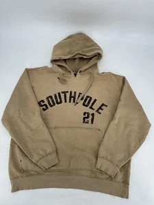 VTG Y2K Southpole21 Hoodie Men's Size Large Beige - Picture 1 of 5
