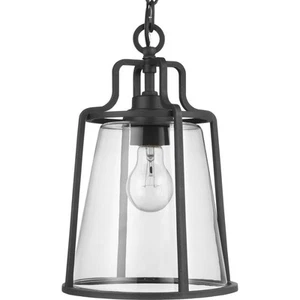 Progress Lighting P550065 Benton Harbor 9"W Outdoor Mini Pendant - Black - Picture 1 of 12