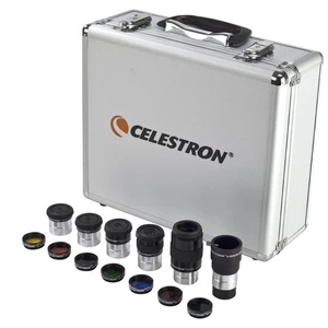 Accessory Kit with Five 1.25" Plossl Eyepieces, 2X Barlow and Filter Set - Picture 1 of 6