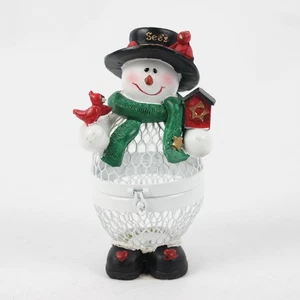 Vintage See's Bonbons Weihnachten Schneemann Süßigkeiten Halter Regal Sitter 5,5" defekt - Bild 1 von 5