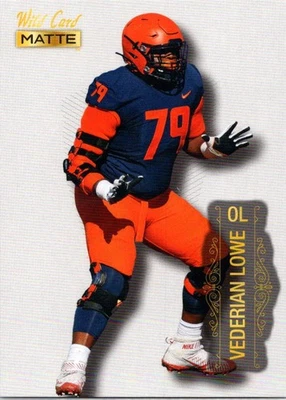 2022 Wild Card Matte Vederian Lowe #MB-138 Illinois Fighting Illini - Image 1 of 2