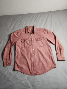 Camisa De Colección L.L Bean Lona Lavada al Sol Para Hombre Talla Mediana Arcilla Roja Abotonada 270133 - Imagen 1 de 8