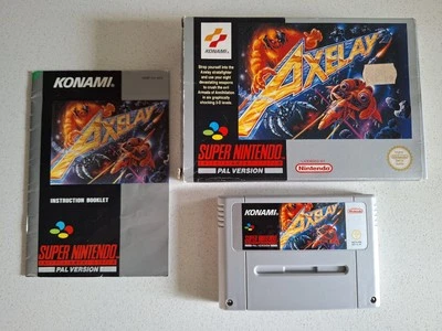 Axelay Super Nintendo Game - SNES - Boxed and Complete - PAL - Image 1 of 4