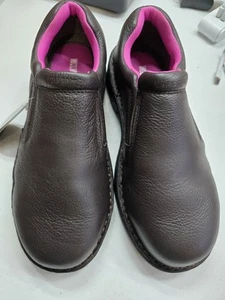 NWT Wolverine Womens 8.5W Brown Work Clog Shoes Steel Toe Anti Slip EH Certified - Picture 1 of 13